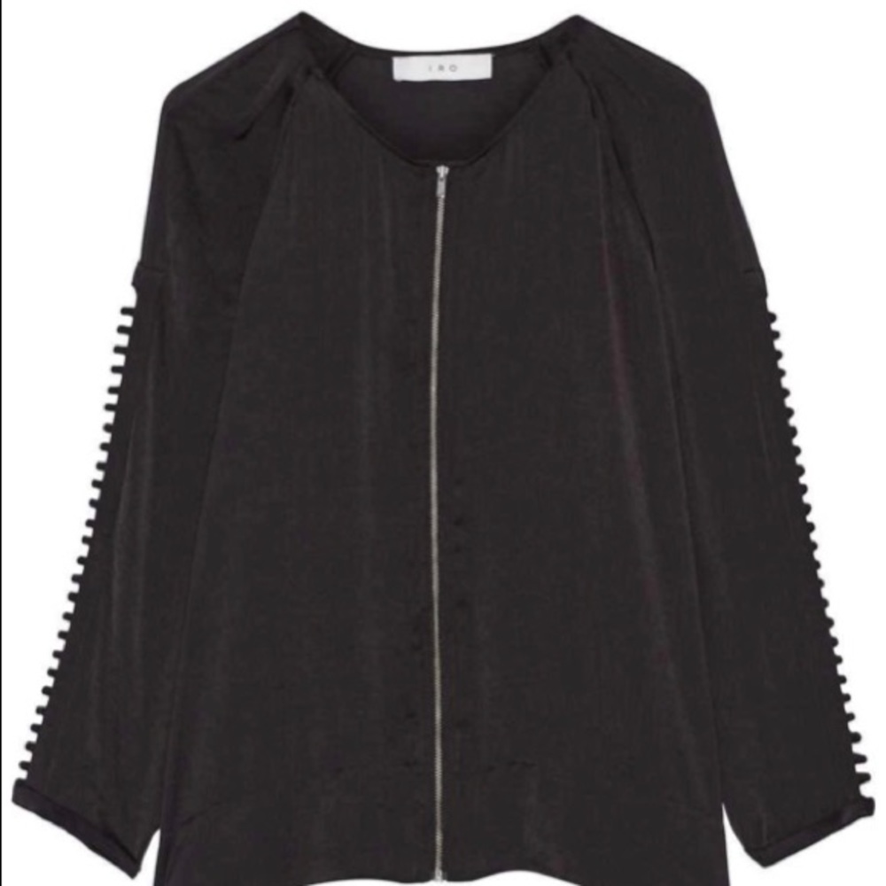 IRO Black Satin Clarys Jacket